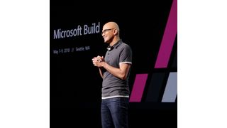 Microsoft-CEO Satya Nadella auf der Microsoft-Entwicklerkonferenz Build 2018. Unter seiner Führung öffnet sich das Softwareunternehmen immer weiter der Open-Source-Philosophie. (Microsoft)