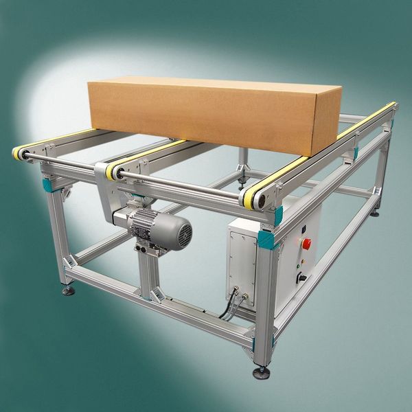 Mehrspuriges Transportband mit Gurt und Zahnriemen von Montech Bild: Montech (Archiv: Vogel Business Media)