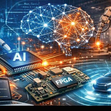 Menschliches Wissen, künstliche Intelligenz: Intelligente Datenverarbeitung direkt am Einsatzort verlangt nach dem Zusammenspiel von KI, Hardware-Know-how und konkreter Anwendungserfahrung. (Bild: Dall-E / KI-generiert)