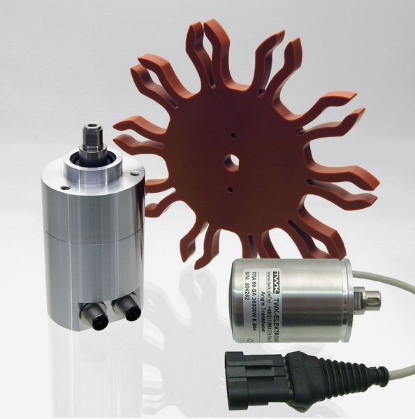 Komponenten für die Landtechnik: Drehgeber mit und ohne Schaltausgänge und Zahnrad ZRS. (TWK Elektronik)