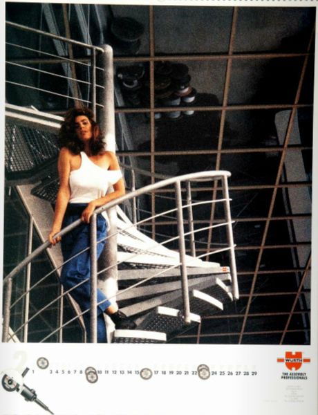 Models und Technik: Der Würth-Kalender 1992. (Bild: Würth)