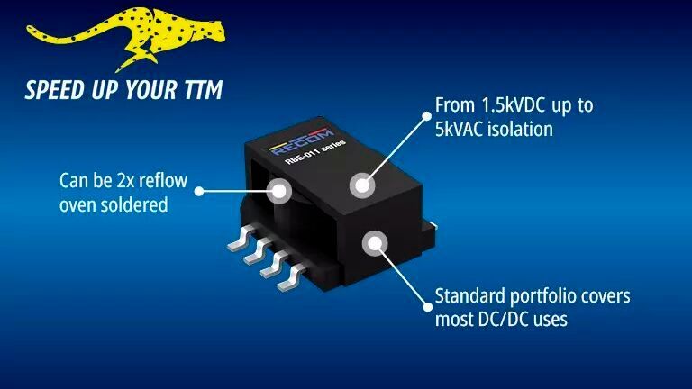 RECOM unveils discrete isolated DC/DC building blocks — SMD transformers, RVP driver ICs and RVS rectifiers — enabling modular, reflow‑compatible power designs for flyback, push‑pull and full‑bridge topologies(Source:  RECOM)