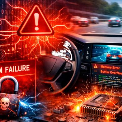 Memory errors such as buffer overflows or use-after-free jeopardize the stability of vehicle software. Formal verification helps to turn tested software into verifiably safe systems. (Image:Dall-E / AI-generated)