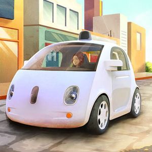 Ein computergenerierter Entwurf des Mini-Autos