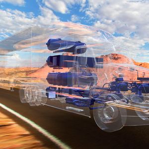 Die Wasserstofftanks sind in einem seperaten Gehäuse hinter der Fahrerkabine untergebracht. Die Brennstoffzellen befinden sich im Unterboden der Zugmaschine.(Bild:  Toyota)