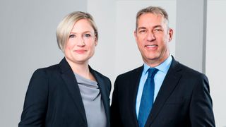 Die Führung des neuen Bereichs Gesamtvertrieb der BDK übernehmen Christian Barthels als Vertriebsdirektor Gesamtvertrieb sowie Patricia Radach-Bender als Vertriebsdirektorin Regionenvertrieb mit Zuständigkeit für den BDK-Außendienst.  (Bild: BDK)