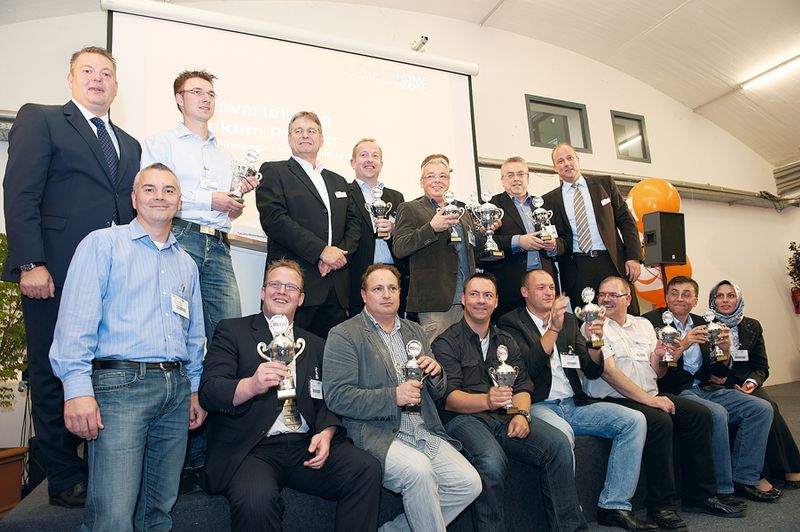 Strahlende frisch ausgezeichnete Telekom-Partner (Archiv: Vogel Business Media)