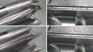Vorher-Nachher: Punktuelles Entgraten mit der Ultratec-Ultraschall-Entgratanlage «A25 S» entfernt bei Metallkomponenten störende Grate und Fasern. (Bild: Ultratec Innovation GmbH)