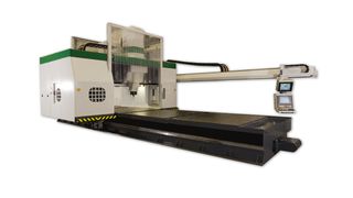 Das Bearbeitungszentrum Uniport 6000 weist eine Verfahrweg von bis zu 18 000 mm in der X-Achse auf. Die Spindel leistet bis zu 36 kW. Bild: Unisign (Archiv: Vogel Business Media)