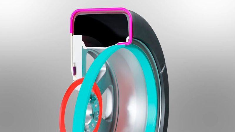 Für ihr neues Patent für Schneeketten, die in Reifen integriert sind, erwägen Kia und Hyundai eine Serienfertigung.(Bild:  Hyundai Group)