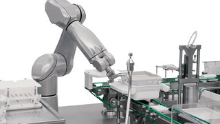 Bei 100-prozentiger In-Prozess-Kontrolle (IPK) lassen sich auf SynTiso bis zu 600 Spritzen, Vials oder Karpulen pro Minute verarbeiten. (Bild: Syntegon)