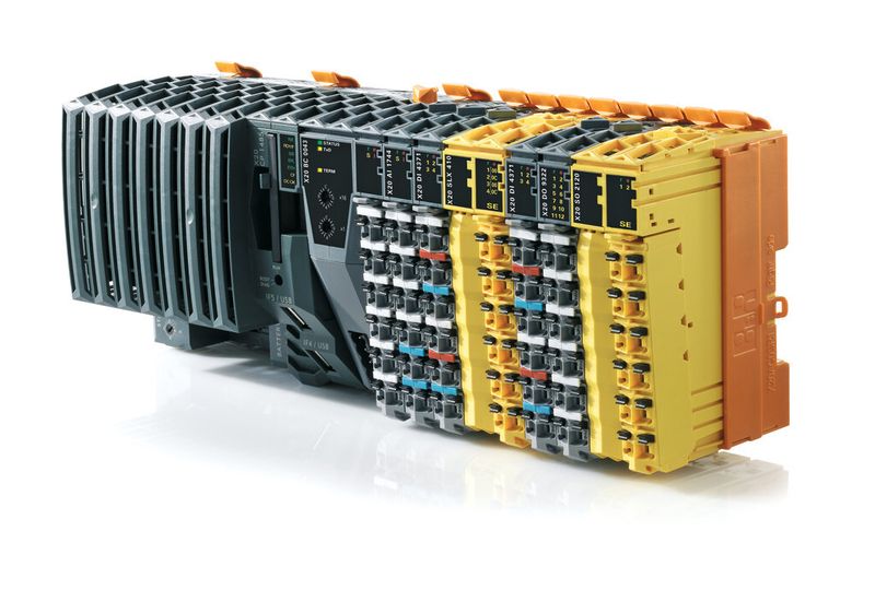 Bild 1: Die sicheren Eingangsmodule der B&R-X20-Safe-I/O-Serie übernehmen das Abarbeiten der Sicherheitsapplikation. Dazu ist in einem sicheren Hardwareelement ein Zweiprozessorsystem mit ARM-Prozessorkernen installiert. (Bild: B&R)