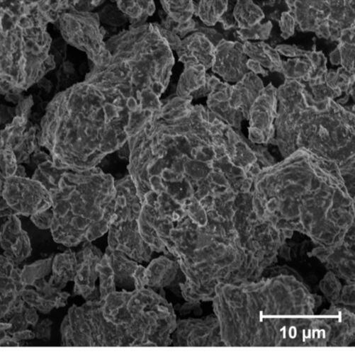 Scanning electron microscopy images of smectite clay (montmorillonite), common in organic matter trapping in soils. (Source:  Joseph A. Brogan, Aristilde Research Group, Northwestern University)