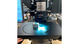 Close up inspection with the Keyence system at Rainford Precision. (Source: Rainford Precision Machines)