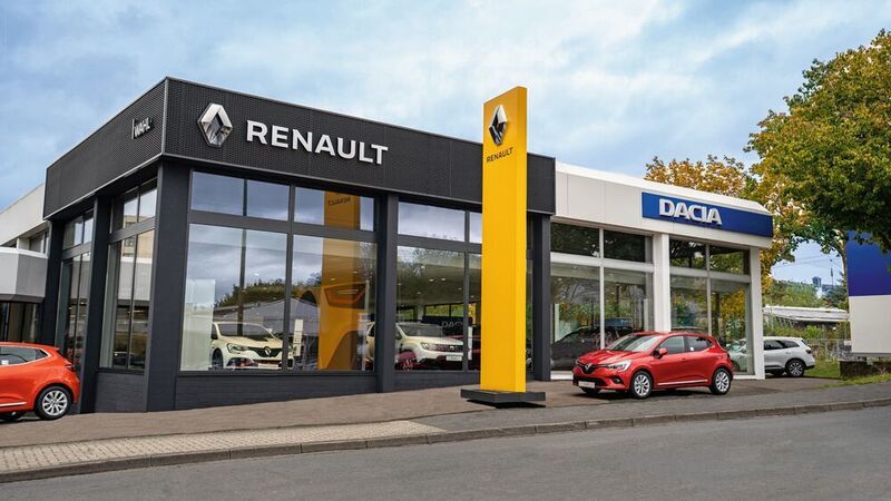 Der Renault- und Dacia-Standort Siegen strahlt in neuer CI. (Wahl Group)