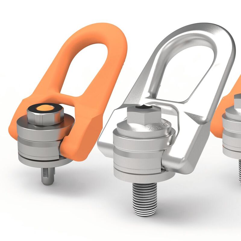 The SN1595 safety ring bolt is a rotating and swivelling stop swivel which, thanks to the quick and easy installation of the Quick Lift Ring System, allows time savings of up to 80 percent compared to the classic version