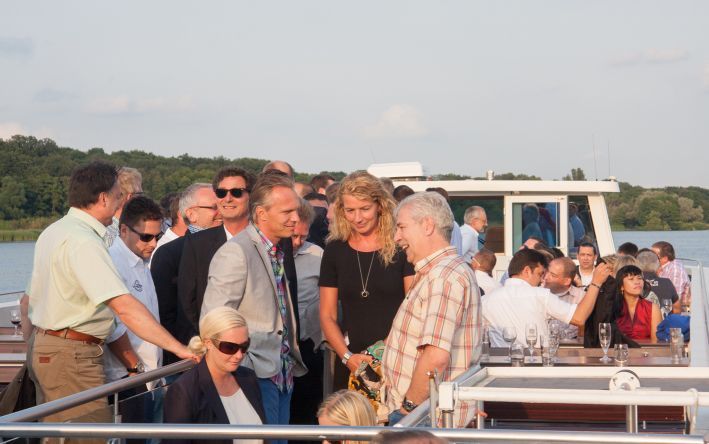 Aastra VIP-Partnerevet 2013 am SchwielowseeGute Stimmung an Bord. (Aastra Deutschland GmbH)