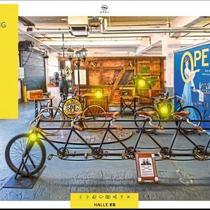 Das „Quintuplet“ genannte Gefährt wurde durch Opel weltbekannt: Die fünf Söhne Adam Opels ließen sich werbewirksam darauf fotografieren. Das Fahrrad ist 1 Meter hoch, 4,10 Meter lang und verfügt über Räder mit einem Durchmesser von 26 Zoll.
