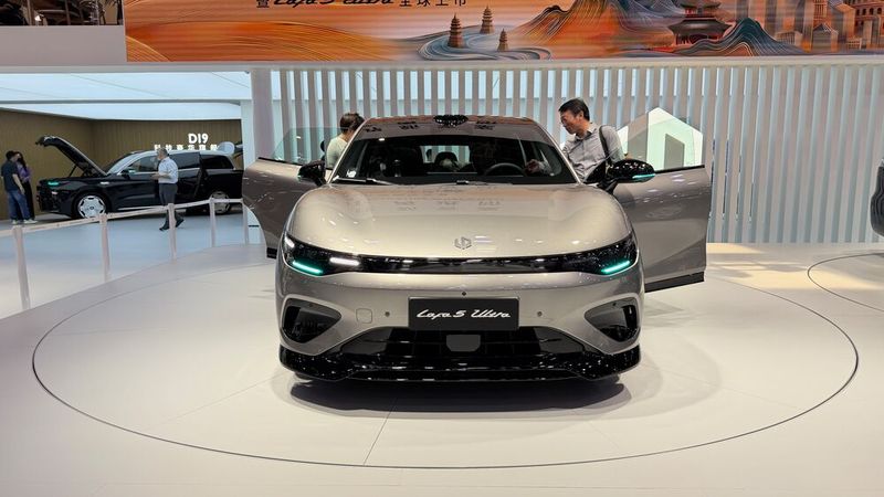 Leapmotor zeigte mit dem Lafa 5 Ultra ein besonders sportliches Modell des Fahrzeugs, das in Europa als B05 auf den Markt kommt. (Bild: Wehner - VCG)