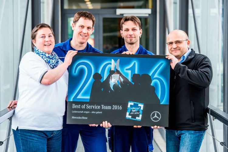 Bestes Mercedes-Benz-Serviceteam in der Kategorie Lkw wurde der Betrieb Neu-Ulm der Vertriebsdirektion Württemberg. (Foto: Daimler)