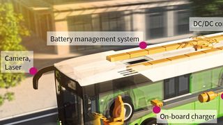 Batterieelektrische Busse: Die E-Mobilität hat einen hohen Bedarf an entsprechend leistungsstarken Halbleitern mit großer Zuverlässigkeit. (Infineon)