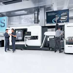 Im neuen Celos-Experience-Center Bielefeld zeigt DMG MORI beispielhaft eine einzigartige Umsetzung einer digitalen Prozesskette vom Webshop zum fertigen Werkstück.