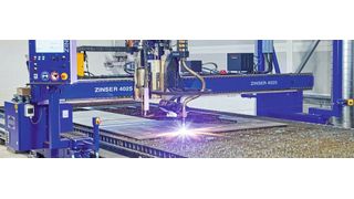 Eine der beiden neuen Zinser 4025. Diese ist ausgestattet mit einem Autogenbrenner und dem hochdynamischen Zinser-Plasmafasenaggregat. (Zinser)