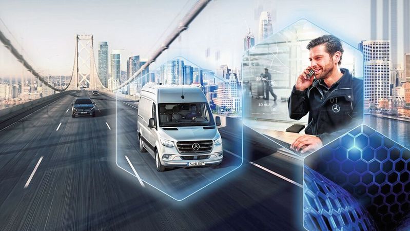 Mercedes-Benz Vans führt die Echtzeitdia-gnose Van Uptime beim Sprinter ein.(Bild:  Daimler)