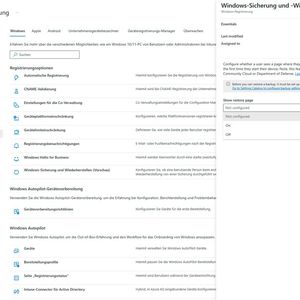 Windows-Backup for Organizations lässt sich auch über Intune steuern.(Bild:  Joos)