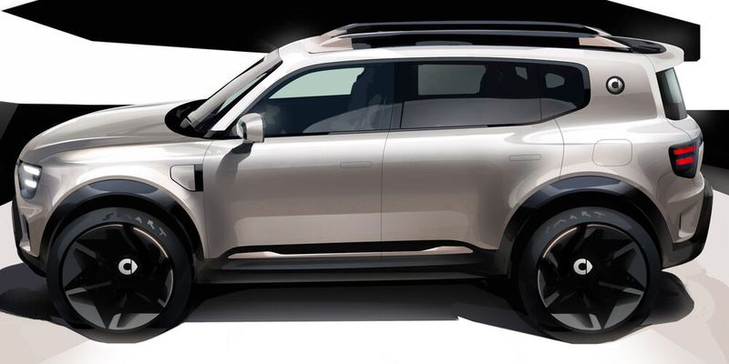 4,70 bis 4,80 Meter dürfte die künftig dritte Baureihe von Smart lang sein. (Bild: Smart)