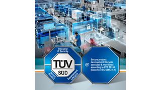 Siemens hat als erstes Unternehmen eine auf IEC 62443-4-1 basierende TÜV SÜD-Zertifizierung für den übergreifenden Entwicklungsprozess von Siemens-Produkten der Automatisierungs- und Antriebstechnik, einschließlich der Industriesoftware, an sieben Entwicklungsstandorten in Deutschland erhalten. (www.siemens.com/presse)