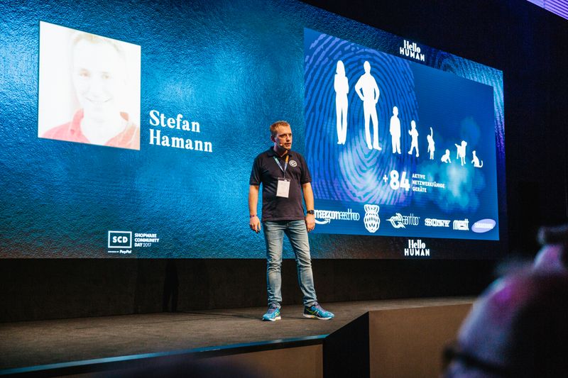 Stefan Hamann erläuterte in seiner Keynote die neuesten Entwicklungen der shopware AG. (Shopware AG)