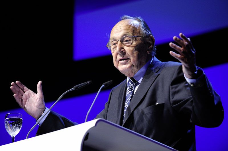 Das Highlight am Ende des zweiten Expo-Tages: die Rede unseres ehemaligen Außenministers und Vizekanzlers a.D., Hans-Dietrich Genscher,... (Archiv: Vogel Business Media)