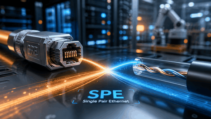 Gebündelte Kräfte für das IIoT: Die neue Single Pair Ethernet Association treibt die Standardisierung und weltweite Verbreitung der SPE-Schlüsseltechnologie künftig über eine gemeinsame Plattform voran.(Bild:  VCG / KI-generiert)
