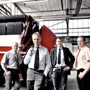 Wolf-Christian Heyneberg, Facility Manager Welger  Maschinenfabrik GmbH, Dr. Ralf Utermöhlen, Geschäftsführer Urbana Agimus Contracting GmbH, Robert Hennig Projektingenieur Urbana Agimus Contracting GmbH und Peter Steininger, Projektleiter der Schwank GmbH, haben das Heizungs-Projekt realisiert.