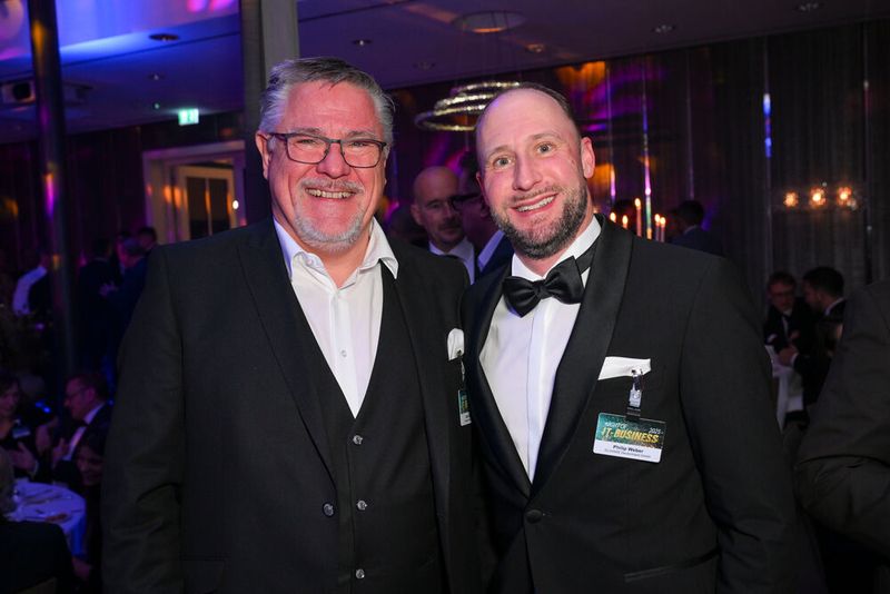 Udo Schillings (l., Infinigate) und Philip Weber (ELOVADE). (Bild: Hannes Magerstädt)