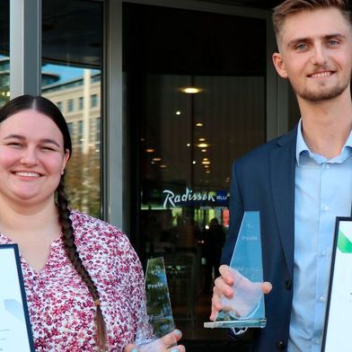 Die Top-Azubis des Technischen Handels 2026 (v.l.): Lia Joy Seider und Felix Schöfl. (Bild: VTH)