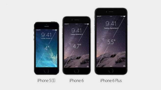 Das Display des iPhone ist über die Zeit immer größer geworden. (Bild: Apple)