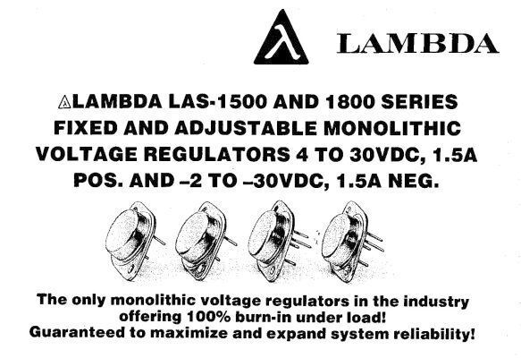 Bild 9: Die industriellen monolithischen Spannungsregler der LAS1500 Serie waren 1977 die ersten, die zu 100% unter Volllast getestet wurden. (Bild: TDK-Lambda)