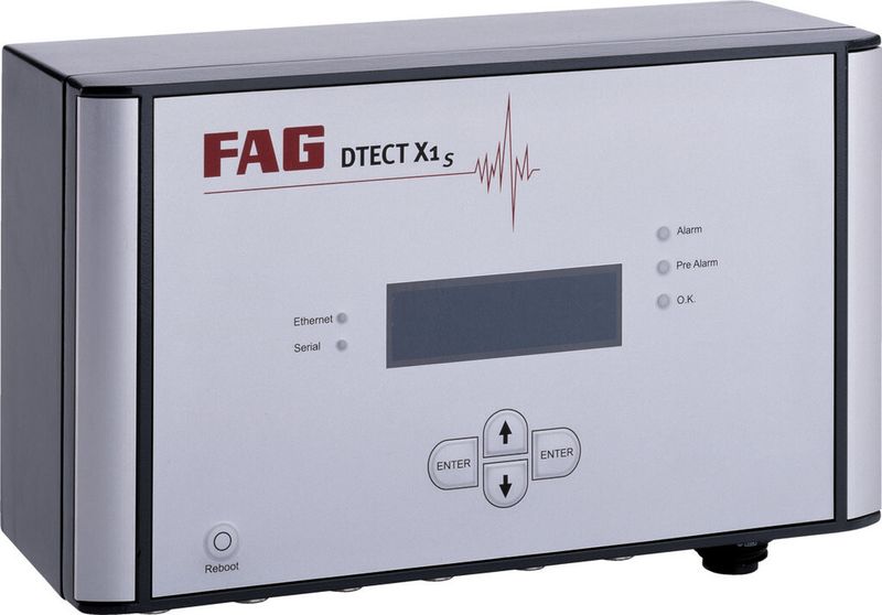Diagnosesysteme von Schaeffler als Beitrag für Qualität und Prozesssicherheit: Das FAG DTECT X1S ist ein variables Online-Überwachungssystem das sich auf-grund seines robusten Gehäuses vielfältig einsetzen lässt und auf kundenspezifi-sche Anforderungen zugeschnitten werden kann. (Schaeffler)
