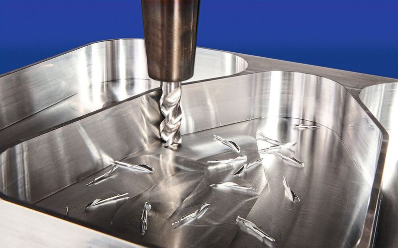 Iscar Germany GmbH: Iscar bietet für die wirtschaftliche Zerspanung von Aluminium die passenden Standardwerkzeuge. Zum Fräsen beispielsweise den Chatterfree-VHM-Fräser. (Bild: Iscar)