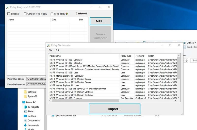 Sicherheitsvorlagen für Gruppenrichtlinien von Microsoft. (Joos)