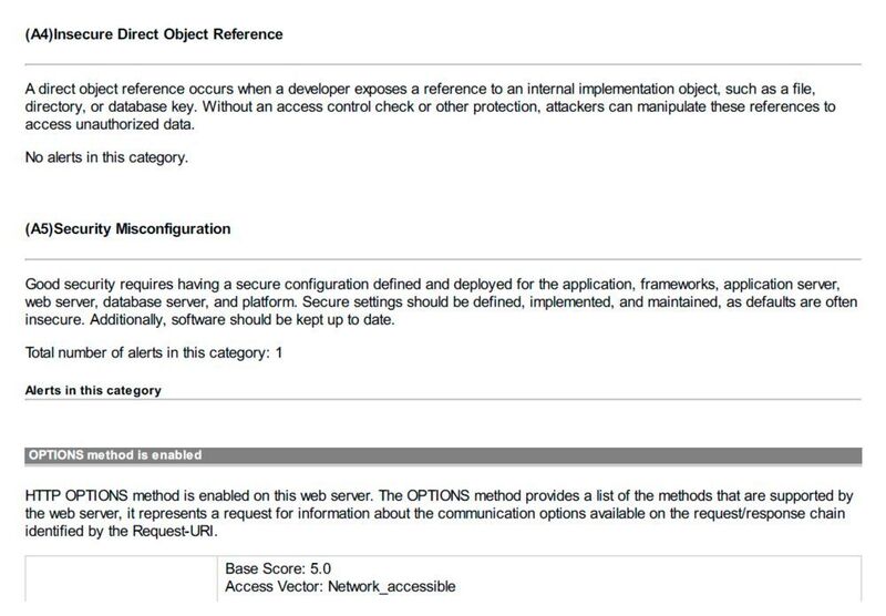 OWASP-Report mit einer Detailbetrachtung zur Lücke „A5 Security Misconfiguration“. (Dombach)