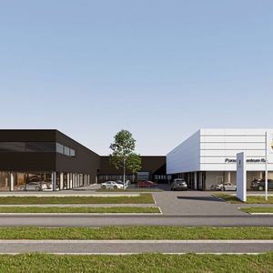 Die Jepsen-Autogruppe baut das neue Porsche-Zentrum Regensburg gemäß dem aktuellen Architekturstandard „Destination Porsche“.(Bild:  Jepsen-Autogruppe)