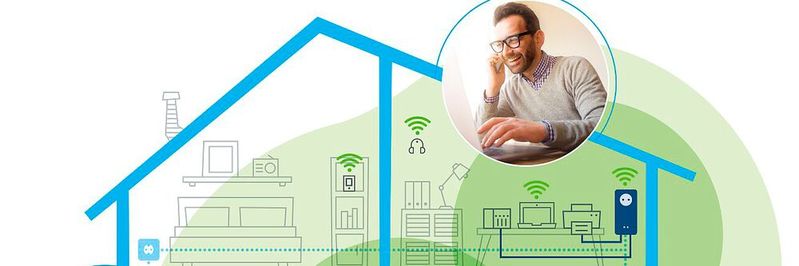 WLAN: verbindet verschiedene Endgeräte, etwa Smartphones, mit einem Router. WLAN: verbindet verschiedene Endgeräte, etwa Smartphones, mit einem Router.