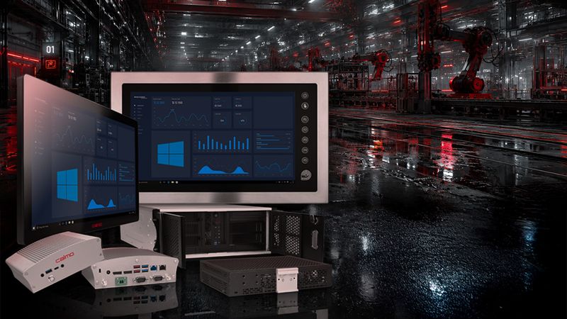 Calmo Industrie-PCs bieten robuste, individuell konfigurierbare IT-Lösungen für anspruchsvolle industrielle Anwendungen – vom Panel PC bis zum leistungsstarken Box PC.(Bild:  EXTRA Computer GmbH)