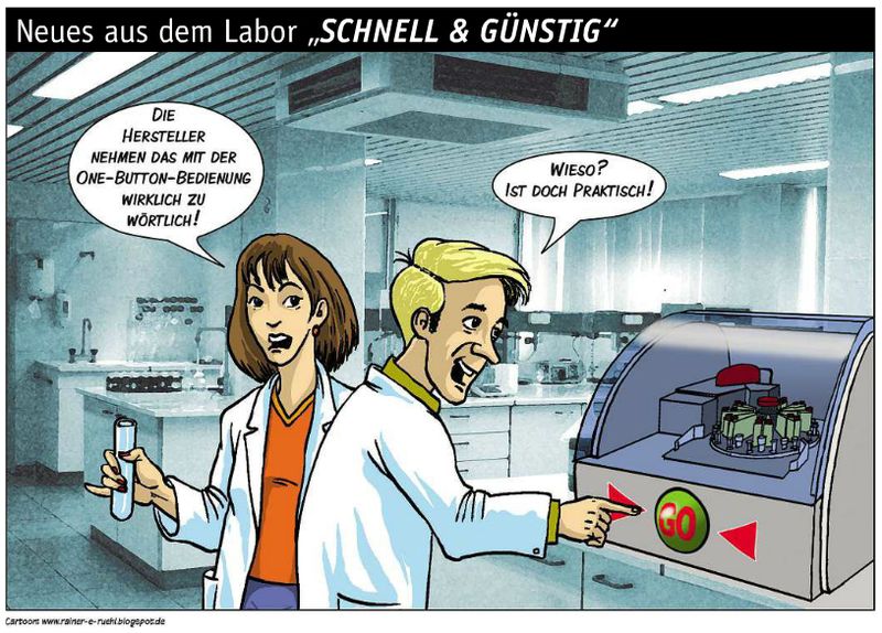 Übersicht unserer Bildergalerien (Comic: www.rainer-e-ruehl.blogspot.com) (Bild: LABORPRAXIS/Rühl)
