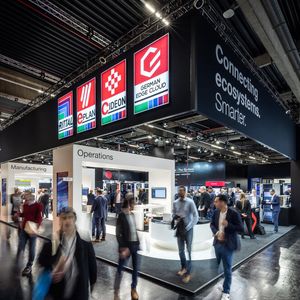 Die Unternehmen gehen mit den Besuchern der Hannover Messe gemeinsam in den Dialog, wie mit den relevanten Ökosystemen übergreifende Lösungen entstehen. Hannover Messe 2023: Halle 11, Stand E06(Bild:  Rittal)