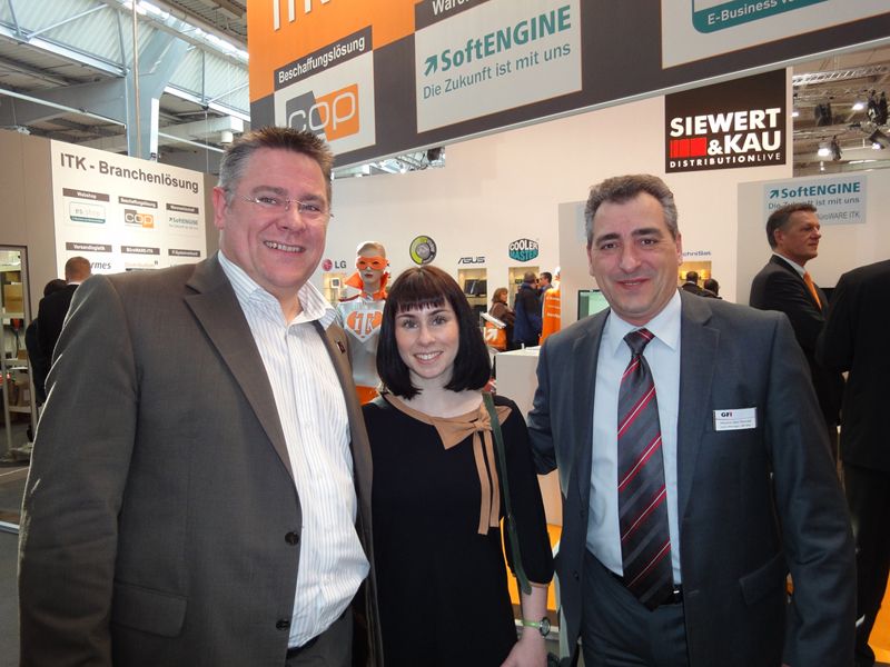 Udo Schillings, ADN (l.), Caroline McClelland und Macario López Monrobé, GFI Software (Archiv: Vogel Business Media)