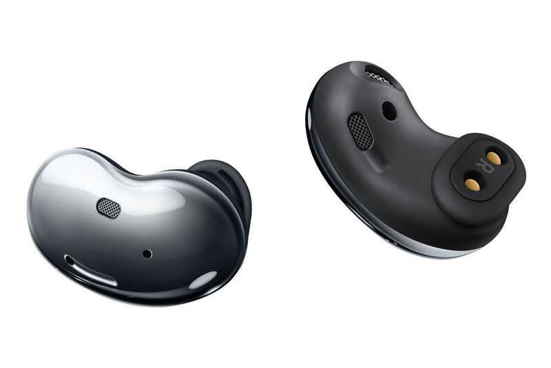 Bei den kabellosen Kopfhörern „Galaxy Buds Live“ setzt Samsung auf die Form einer Bohne. Die In-Ear-Hörer gibt es ab dem 21. August für 184 Euro (UVP). (Samsumg)